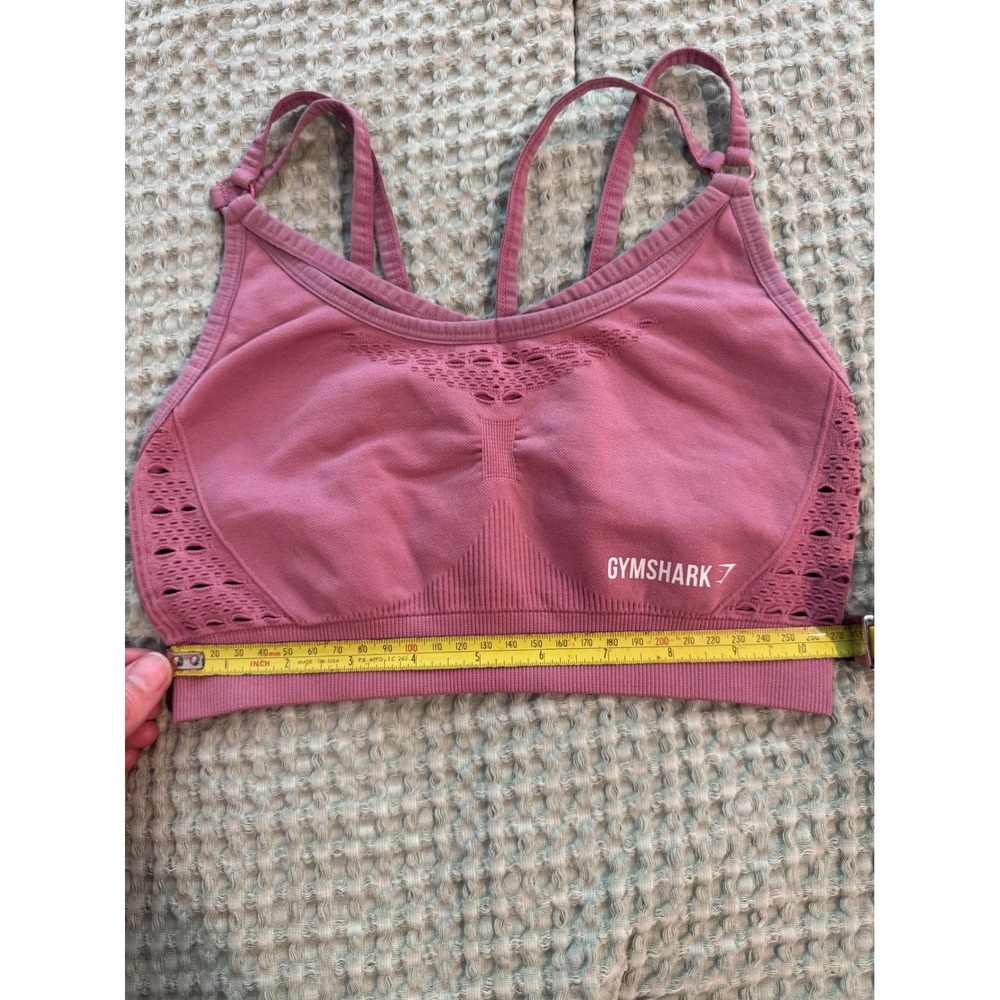 Gymshark Energy+ Seamless Sports Bra Dusty Rose Pink Strappy Back XS/S - Picture 6 of 6